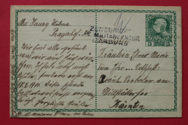 Ganzsache Österreich / 1915 / Postkarte